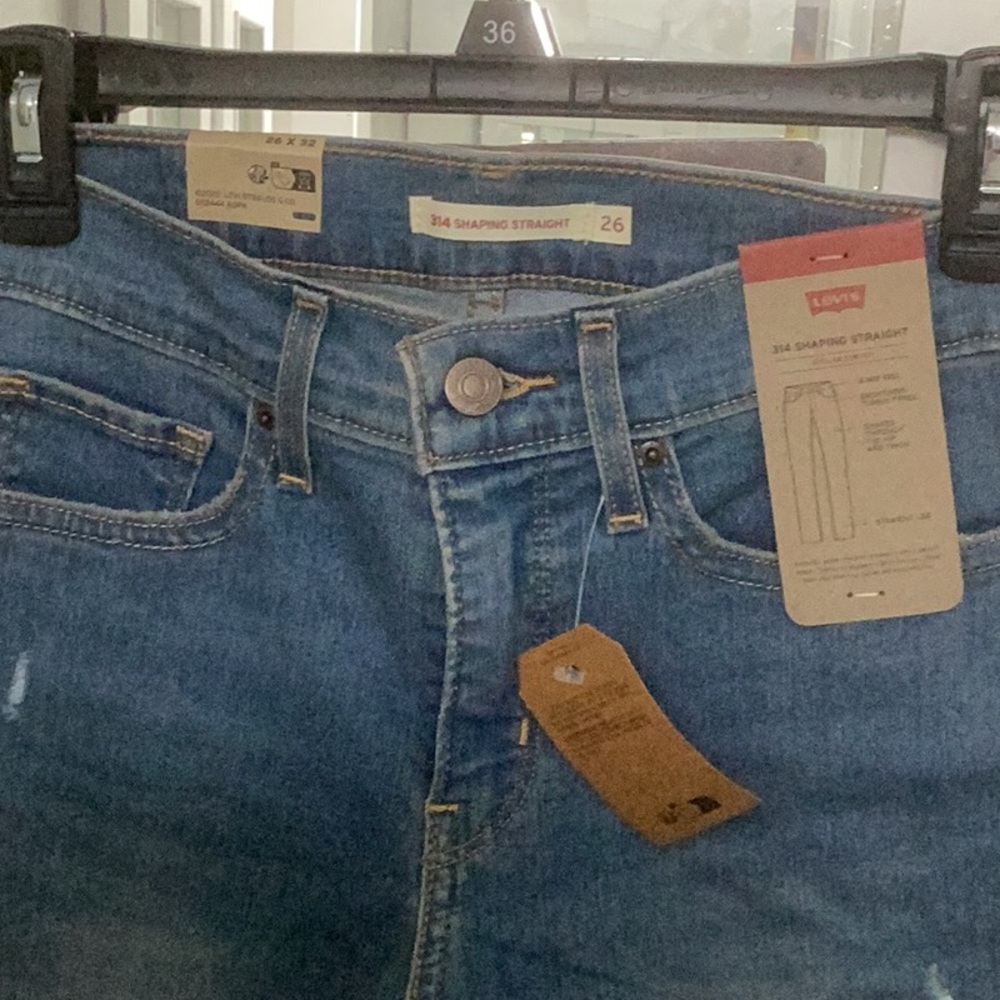Levi's Blue Straight Leg Jeans Classic Fit